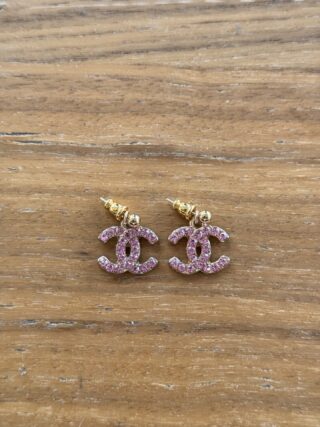 CHANEL BUTTOMS SMALL PINK EARRINGS