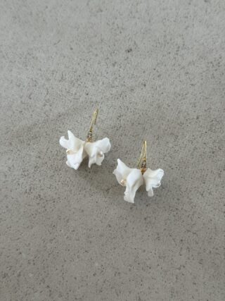 עגילי פרחים לבנים FLOWER 11