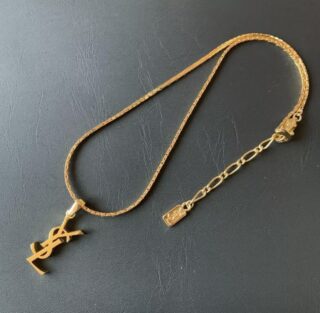 Yvas Saint Laurent vintage logo necklace