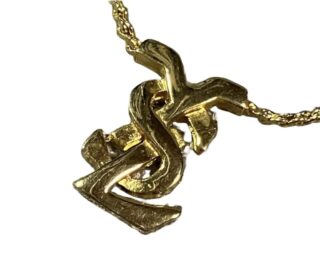 Vintage Yvas Saint Laurent logo necklace