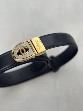 Chanel vintage black belt