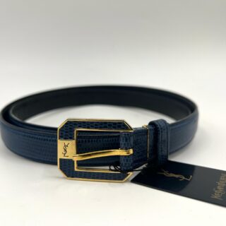 Saint Laurent blue croco belt
